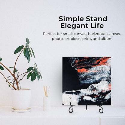 TR-LIFE Plate Stands for Display - 8 Inch Plate Holder Display Stand + Metal Easel Stand for Picture Frame, Decorative Plates, Book, Photo, Collectibles (2 Pack)