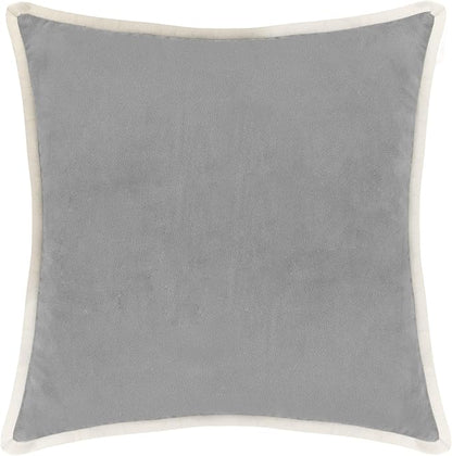 FINGERCRAFT Decorative Throw Pillow Cover Pack of 2 Soft Velvet Cushion Cover, Sofa and Bedroom Pillow Case 20" x 20" Silver