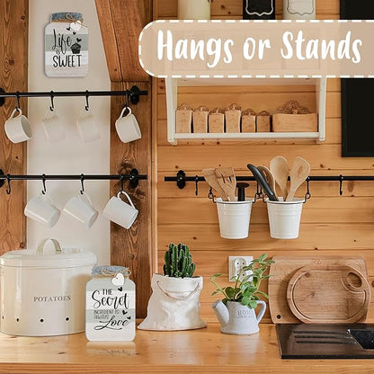 Old Shack Collection – Kitchen Wall Decor Set of 4 – Durable Kitchen Wall Art – Refined Kitchen Decor to Elevate Your Home, Crafted for Lasting Style, 8 x 5 in