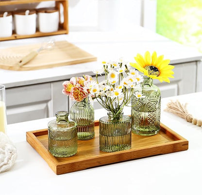 Glass Bud Vases Set of 60, Small Glass Vase for Flowers, Green Small Vases for Centerpieces, Vintage Bud Vase in Bulk for Wedding, Party, Events, Reception, Home Decor