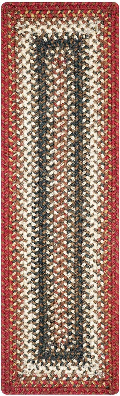 Homespice Chester Jute Braided Dinner Table Runner, Rustic Lodge Decor, Set of 2, Red Rectangle 8x28 - Rich Colors, Easy to Clean, Durable and Protects Furniture