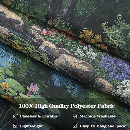 kampdream Scenery Tapestry, Colorful Bloom Landscape Wall Hanging, Nature Home Decor for Bedroom and Living Room Aesthetic Wall Art Decoration