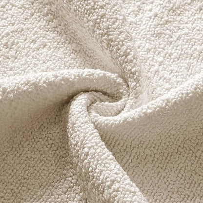 MIULEE Textured Boucle Throw Pillow Cover Beige Accent Solid Lumbar Pillow Case Decorative Soft Pack of 1 Couch Cushion Chair Sofa Bedroom Livingroom Home Decor,36x14 Inch