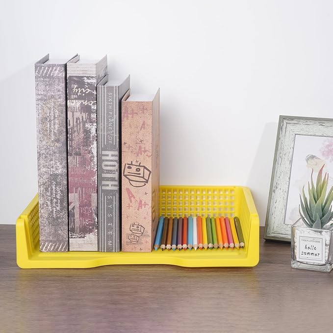 ZZYFGH 6 Pack in Trays for Teachers, Plastic Classroom Paper Organizers, Colorful Storage Baskets for Office, Stackable Office Desktop Document Paper Storage(13.4 * 9.5 * 2.7in)
