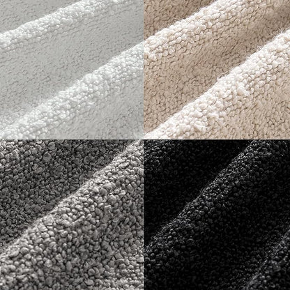 MIULEE Pack of 4 Decorative Textured Boucle Throw Pillow Covers 20x20 Inch Black White Accent Solid Pillow Cases Soft Couch Cushion Covers Modern Farmhouse Boho Chair Sofa Bed Livingroom Home Decor