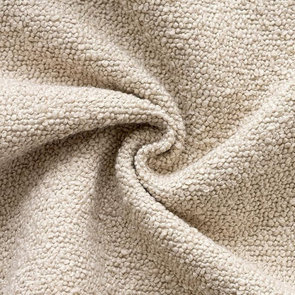 Woaboy Pack of 2 18x18 Inch Decorative Boucle Throw Pillow Covers Textured Square Pillowcaes Accent Solid Cozy Soft Cushion Covers Home Decor for Sofa Couch Living Room Home Decor,Neutral