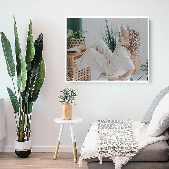 Personalized Custom Canvas Prints: Photo On Canvas (White, 24x36) Transform Your Photos into Stunning Framed Wall Art Digitally Printed Photo To Canvas Ideal for Home Decor, Gifts Keepsakes.Made in Texas, USA