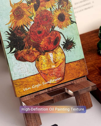 Van Gogh Sunflowers Acrylic Phone Stand – Aesthetic Holder for Desk, Tablets & Phones