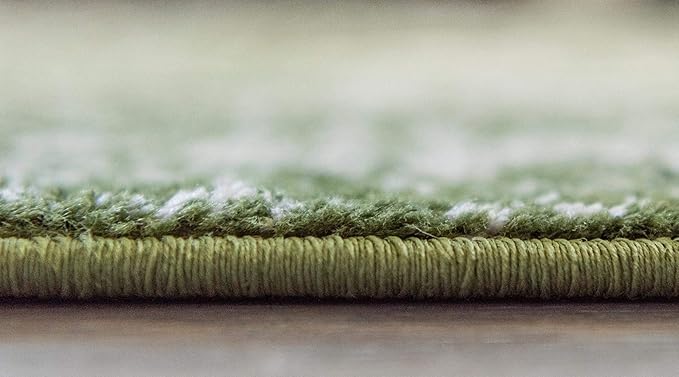 Rugs.com Arlington Collection Rug – 5' x 8' Green Medium-Pile Rug Perfect for Living Rooms, Large Dining Rooms, Open Floorplans