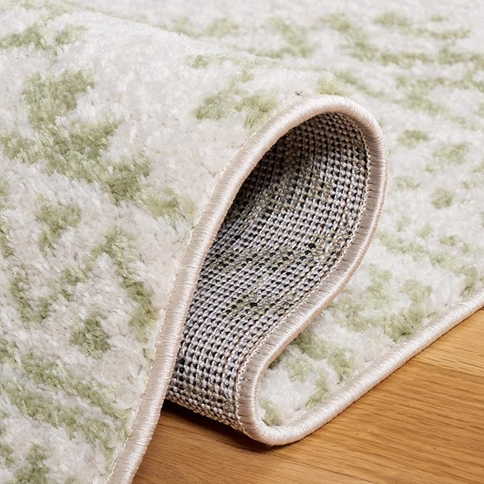 SAFAVIEH Tulum Collection Runner Rug - 2' x 8', Ivory & Sage, Moroccan Boho Tribal Design, Non-Shedding & Easy to Clean, Ideal for Living Room, Hallway, Foyer, Entryway, Bedroom (TUL272H)