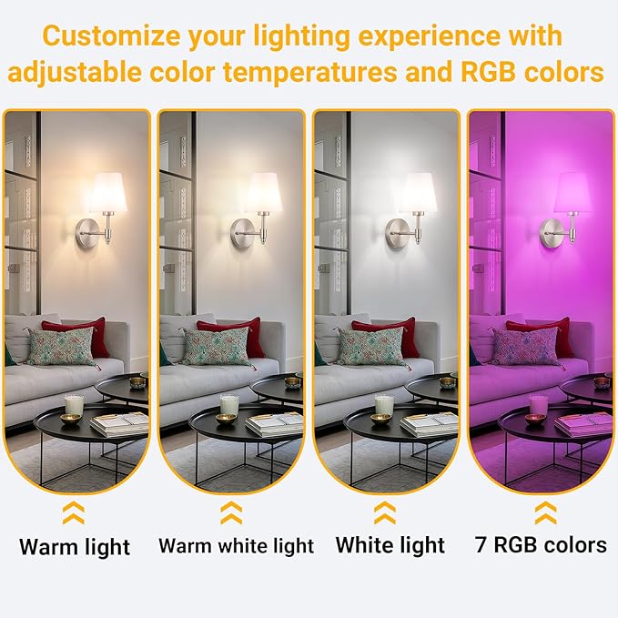 Battery Operated Wall Sconce: Renter Friendly Peel and Stick Adhesive Wall Light Easy to Install, Rechargeable Wireless Wall Lamp for Bedroom Living Room DIY Home Wall Decor