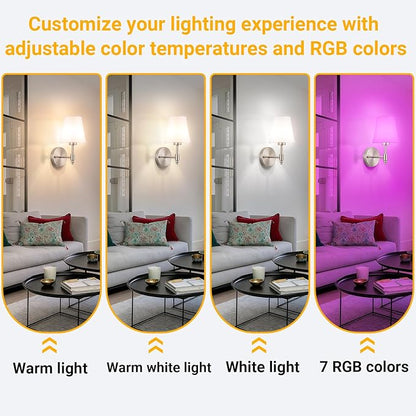 Battery Operated Wall Sconce: Renter Friendly Peel and Stick Adhesive Wall Light Easy to Install, Rechargeable Wireless Wall Lamp for Bedroom Living Room DIY Home Wall Decor
