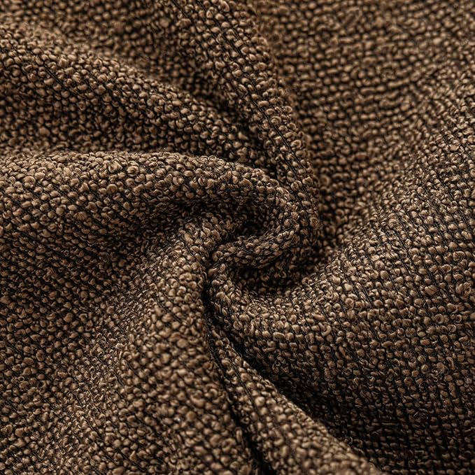 Foindtower Decorative Textured Boucle Throw Pillow Covers Accent Solid Pillow Cases Neutral Soft Cozy Couch Cushion Case for Chair Sofa Bedroom Living Room Home Decor 22x22 Inch,1PC,Chocolate