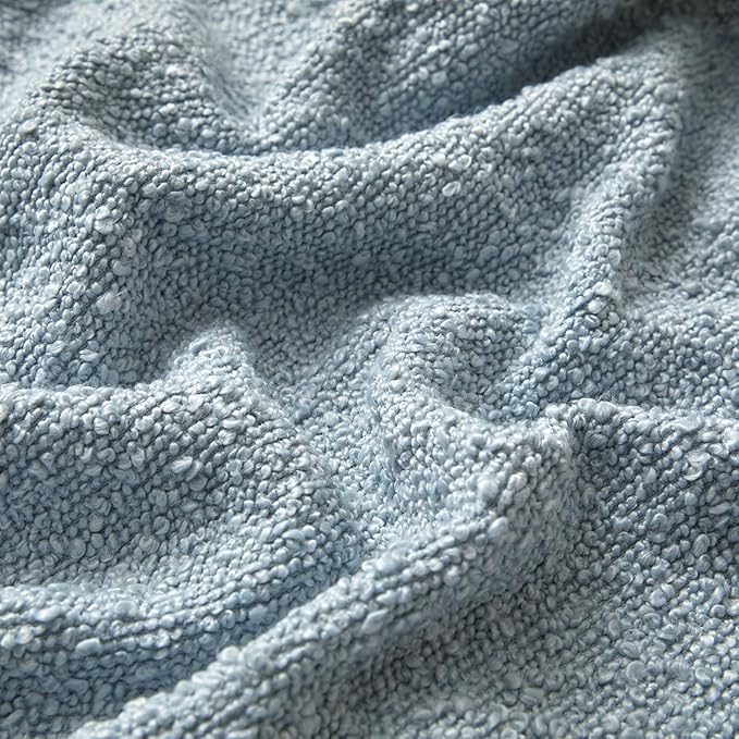 JUSPURBET Light Blue Decorative Pillow Covers 26x26 Set of 2 Throw Pillow Covers for Couch Sofa Bed Cozy Boucle Textured Cushion Covers Cases with Hidden Zipper for Living Room Home Decor