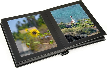 Tuscany Albums Professional Leatherette Bound Slip-in Photo Album 8x10 (10 Page), Black/Black
