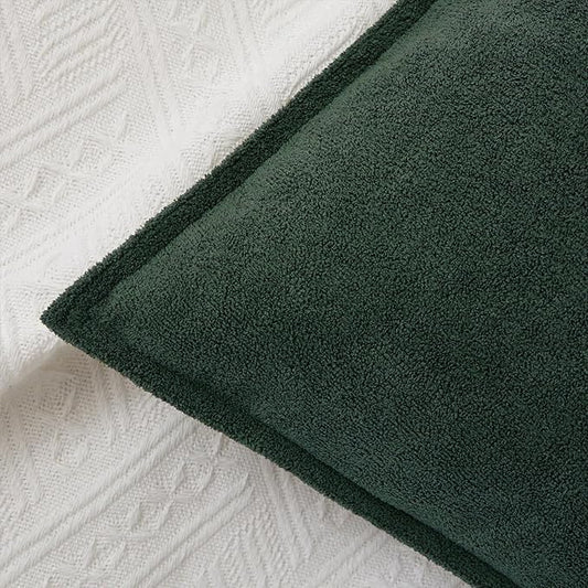 Kevin Textile Christmas 14x36 Inch Long Lumbar Cover 1 Pack Soft Boucle Textured Decorative Waterproof Rectangle Cushion Elegant Pillows for Couch Sofa Chair Bed Home Decor Indoor Outdoor Dark Green
