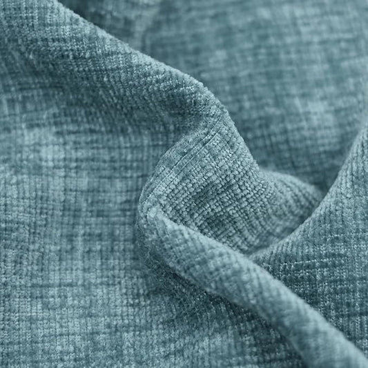 CaliTime Throw Pillow Covers Decorative 18 X 18 Inches Pack of 4 Cozy Chenille Cushion Cases for Couch Sofa Bed Living Room Home Smoke Blue