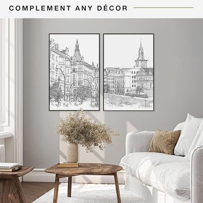 MCS Original Poster Frame 22.375x34 Black Lightweight Vertical & Horizontal Wall Hanging Large Picture Frame for Posters, Art Prints & Gallery Wall (2-Pack)
