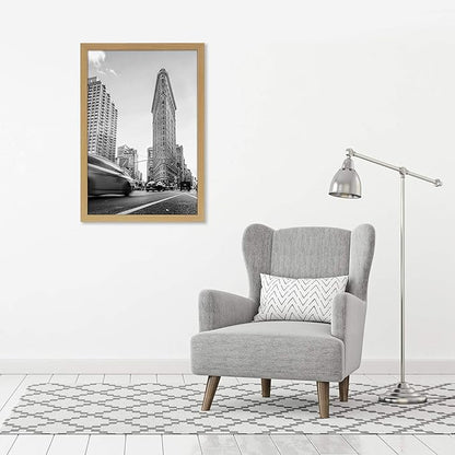 Americanflat 24x36 Poster Frame with Polished Plexiglass - Wide Picture Frames Made of Engineered Wood for Vertical or Horizontal Wall Display - Epic Collection - Pine