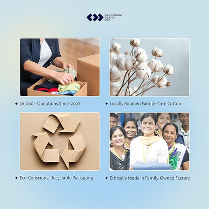 California Design Den King Size Sheets Set - Natural 100% Cotton Sheets King Size with Deep Pockets, Soft Sateen Weave, Breathable and Durable Bedding Set (Blue Hydrangea)
