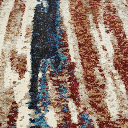 LUXE WEAVERS Lagos Collection 7501 Passion 2x7 Abstract Area Rug