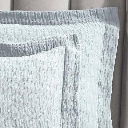 Superior 3 Piece Cotton Bedspread Set, Home Bed Decor, Decorative Bed Spread, 2 Pillow Shams, Medium Weight Blanket, Matelasse Coverlet, Bedding Essentials, Calvert Collection, Full, Sky Blue