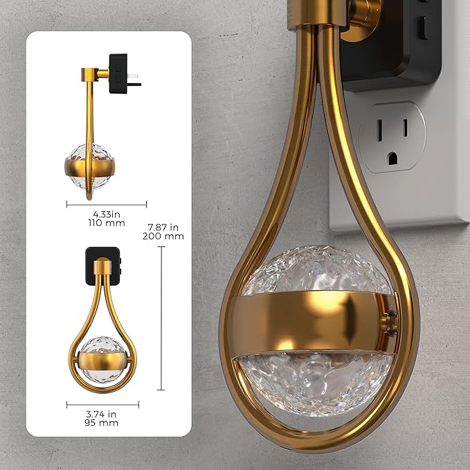 L LOHAS LED Night Lights Plug Into Wall: Star Projector RGB Night Light with 10 Color Change, Dusk To Dawn Sensor, 330°Rotating Globe Night Light For Bedroom, Hallway, Home Decor, Gaming Room
