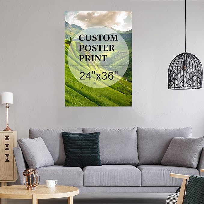 jenesaisquoi Custom Canvas Art Print 24" x 36", Upload Your Photo Image Custom Personalized Photo to Poster Printing Home Decor Wall Art Prints (Unframed)