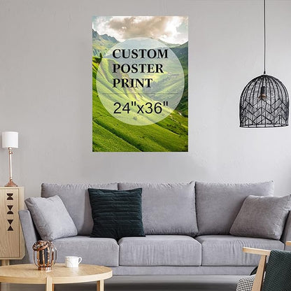 jenesaisquoi Custom Canvas Art Print 24" x 36", Upload Your Photo Image Custom Personalized Photo to Poster Printing Home Decor Wall Art Prints (Unframed)