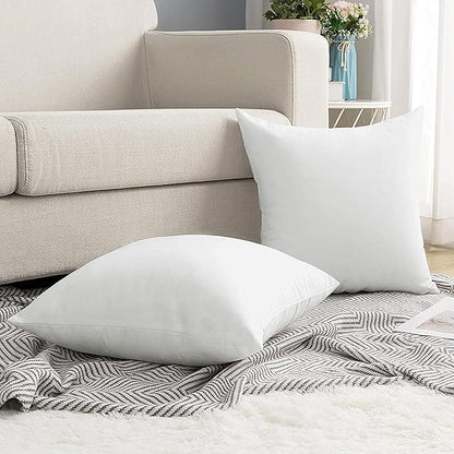 Upgrade Your Bedding Experience with The Made of 100% Cotton Euro Shamss 2 Pack Cushion Cover 32"x 32" Size fits Decorative Cover. Envelope Closure White