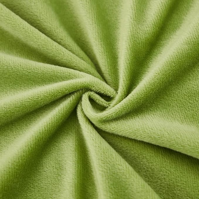 JAUXIO Diamond Pinch Pleated Crystal Velvet Pillowcases 2 Pack Solid Pintuck Throw Cushion Cover for Home Decor Hidden Zipper Closure (Apple Green, Standard)