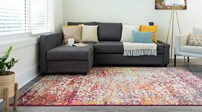 Rugs.com Arlington Collection Rug – 7' x 10' Multi Medium-Pile Rug Perfect for Living Rooms, Large Dining Rooms, Open Floorplans
