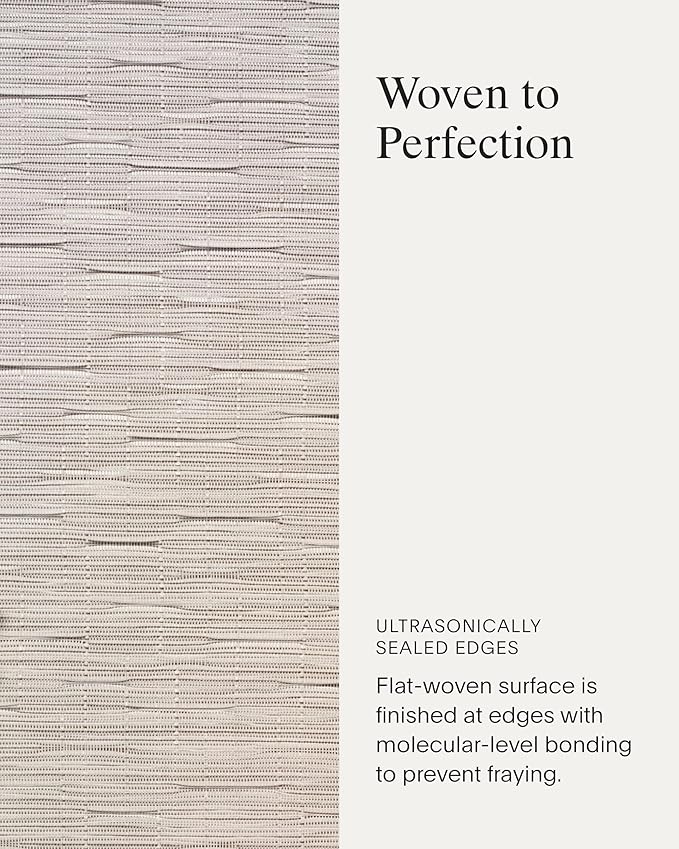 Chilewich Bamboo Placemats Set of 4 - Woven Rectangle Placemats - Reusable, Stain-Resistant, Indoor/Outdoor Tabletop Protection - 18.5" x 13.5" - Chalk