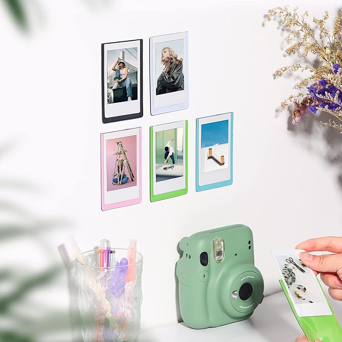 Orga'Neat 2x3 Magnetic Photo Frame Refrigerator for Fujifilm Instax Mini Instant Film, Magnet Picture Frames for Fridge Small Picture Holder for 8.6cm*5.4cm Picture -5 Pack