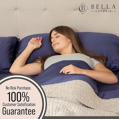 Bella Coterie Luxury Bamboo Viscose King Size Sheet Set | 100% Organically Grown | Ultra Soft | Cooling for Hot Sleepers | 18" Deep Pocket [Twilight Blue]