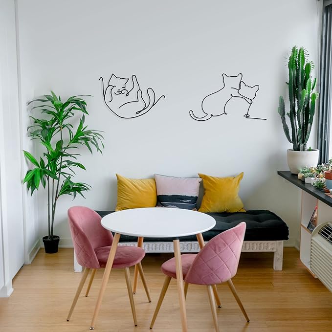 Matani Dog Wall Decor | Dog Wall Art | Metal Wall Art | Metal Wall Decor | Minimalist Room & Living Room Wall Décor