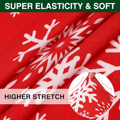 Smiry Printed Couch Cushion Covers, Stretch Soft Couch Covers for Sofa, Washable Non-Slip Sofa Slipcover Furniture Protector for Indoor and Outdoor (2 Pack, Red with White)