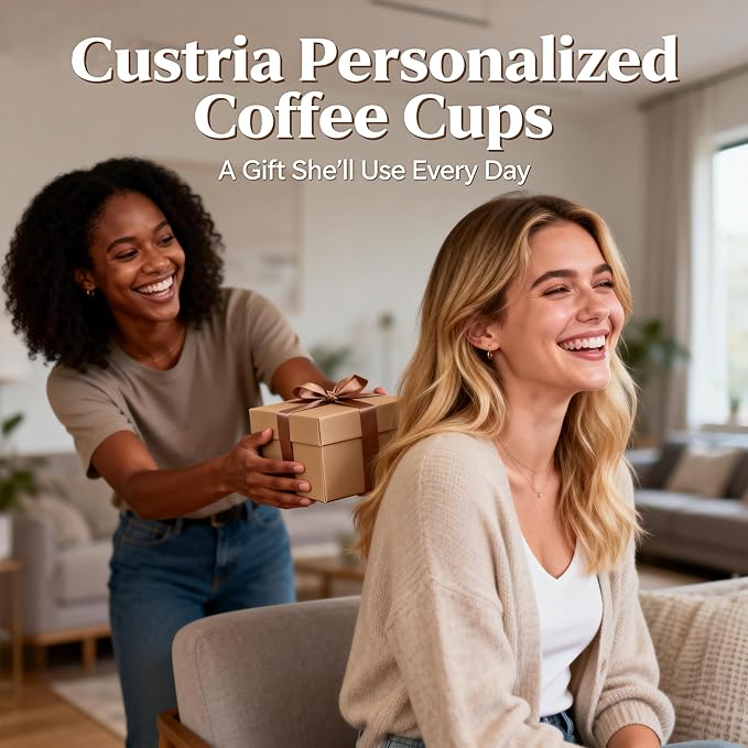 Custom Coffee Mug, Customizable Coffee Cups with Pictures Personalized Ceramic Mug for Gifts Novelty Personalized Mugs for Friends (White)