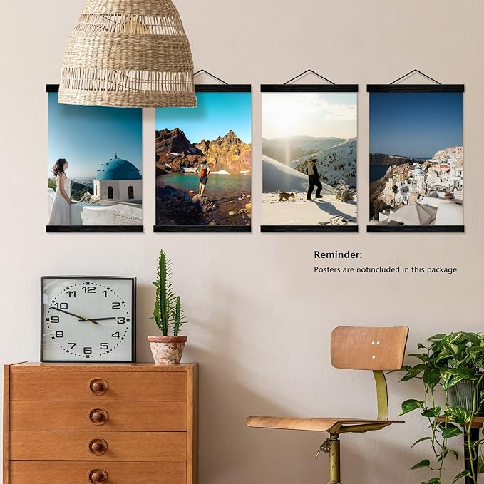 4 Pack Magnetic Picture Frames - 16x20 16x22 16x24 Poster Frame Hanger for Photo Picutre Canvas Artwork Art Print Wall Hanging