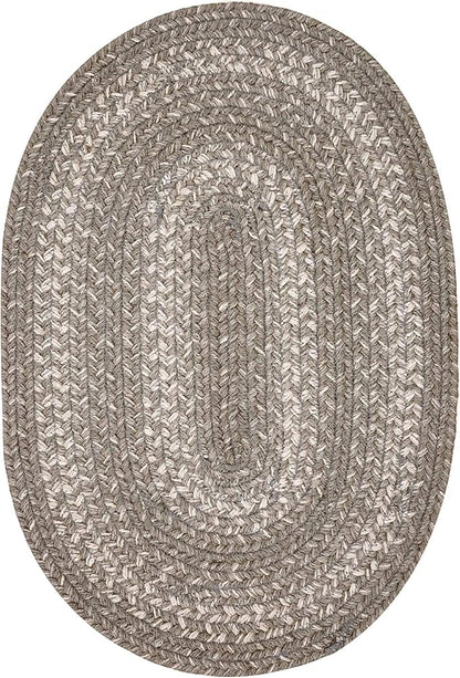 Homespice Grey Cloud Jute Braided Oval Placemats, Warm Farmhouse Decor, Set of 6, 13x19 Grey Table Mats - Vibrant Colors, Durable, Easy to Clean and Protects Furniture