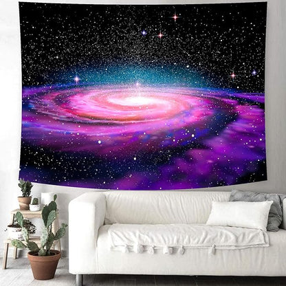 Delur Galaxy Tapestry Planet Universe Starry Sky Wall Hanging Tapestry Cosmic Outer Space Abstract Psychedelic Nebula Headboard for Bedroom Living Room Home Decor (59.1" x 78.7")