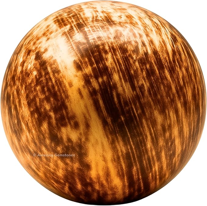 Amazing Gemstone Aragonite Crystal Ball with Stand - 1.5" Inches Crystal Sphere Meditation Balls for Witchcraft and Decorative Balls