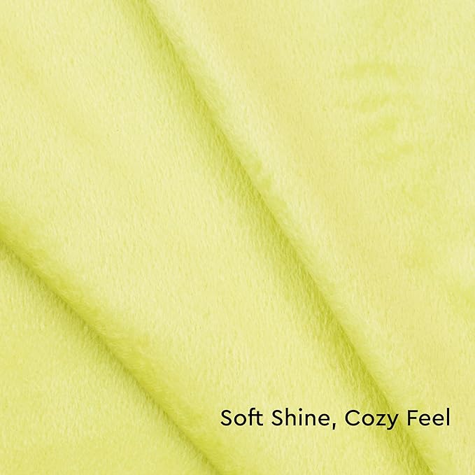 Encasa XO Velvet Throw Pillow Covers 16x16 in (40x40 cm) - Pale Lime - No Inserts, Pack of 2 Cases | Solid Plain Dyed Soft & Smooth, Square Decorative Cushion Covers for Living & Bedroom