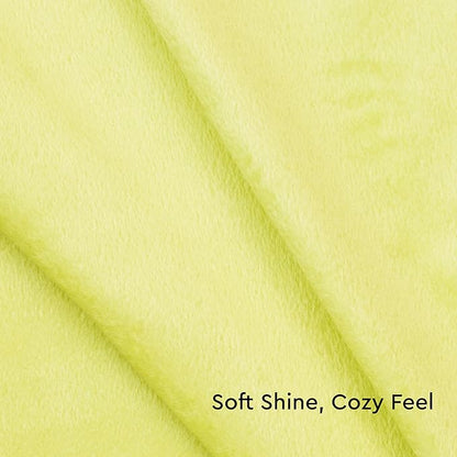 Encasa XO Velvet Throw Pillow Covers 22x22 in (55x55 cm) - Pale Lime - No Inserts, Pack of 2 Cases | Solid Plain Dyed Soft & Smooth, Square Decorative Cushion Covers for Living & Bedroom