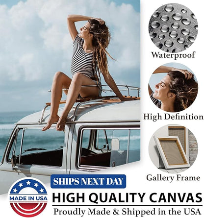 TreeDeal Custom Canvas Prints with Your Photos, Framed 12” x 18” Personalized Pictures Print, Customized Photo to Canvas Wall Art Ideal for Home Decor Gift Wrapping Pets Family Baby Wedding