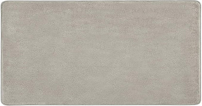 PURE ERA Carpet Stair Tread Landing Mat Area Rug Ultra Plush Shag Soft Non Slip Skid Resistant Tape Free Indoor Doormat Washable Reusable Cream Gray 2' X 6'