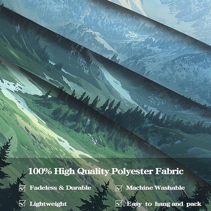 kampdream Landscape Tapestry, Scenery Art Wall Tapestries, Nature Wall Decor for Bedroom Living Room Backdrop Fantasy Mountain 60×80 inches