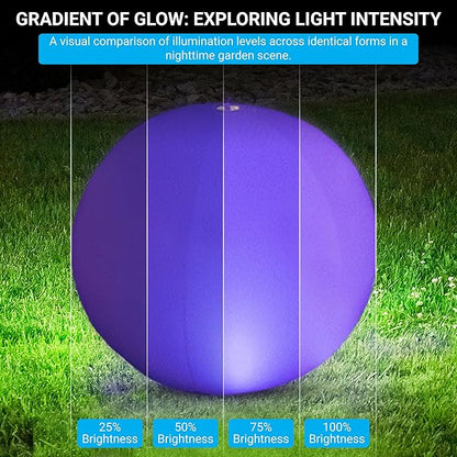 NAYUNA 2 Pack - Solar LED Floating Pool Lights - 14-Inch Inflatable Waterproof Decorative Balls with 16 Color-Changing Glow, Durable and Eco-Friendly for Pools, Patios, Gardens and Events