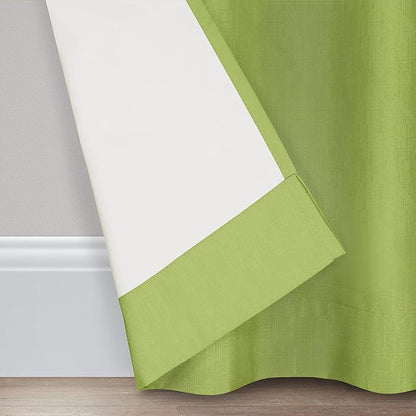 ECLIPSE Kendall Modern Blackout Thermal Rod Pocket Window Curtain for Bedroom or Living Room (1 Panel), 42" x 84", Lime
