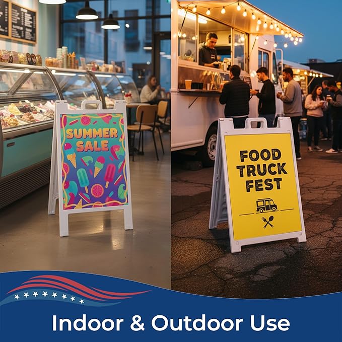 Custom A-Frame Sign Inserts by DeamController - Durable & Weather-Resistant Plastic Panels | Custom Print Inserts for Sidewalk Boards, Restaurants, Retail & Event Signage | 24"x36"